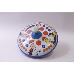 1970s, Peanuts, Spinning Top, Tin, Activity, Retro Toy, FLAW ~ 251013-WH 1372